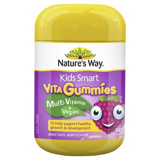 Natures Way Kids Smart Vita Gummies Multi Vitamin &amp; Vegies 60 Gummies