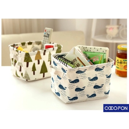 #CC25 ตะกร้า กันน้ำ เก็บของ กล่องเก็บของ พับได้ ขนาดเล็ก Small storage basket cartoon ราคา ถูกที่สุด ดีลบีเคเค แกลเลอรีภาพที่ 2