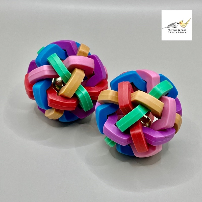 ⓅⓀⒻ ลูกบอลยาง มีกระดิ่ง ของเล่นสำหรับสัตว์เลี้ยง