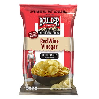 Boulder Canyon Red Wine Vinegar Chips 142g โบลเดอร์แคนยอน มันฝรั่ง น้ำส้มสายชูไวน์แดง 142 กรัม