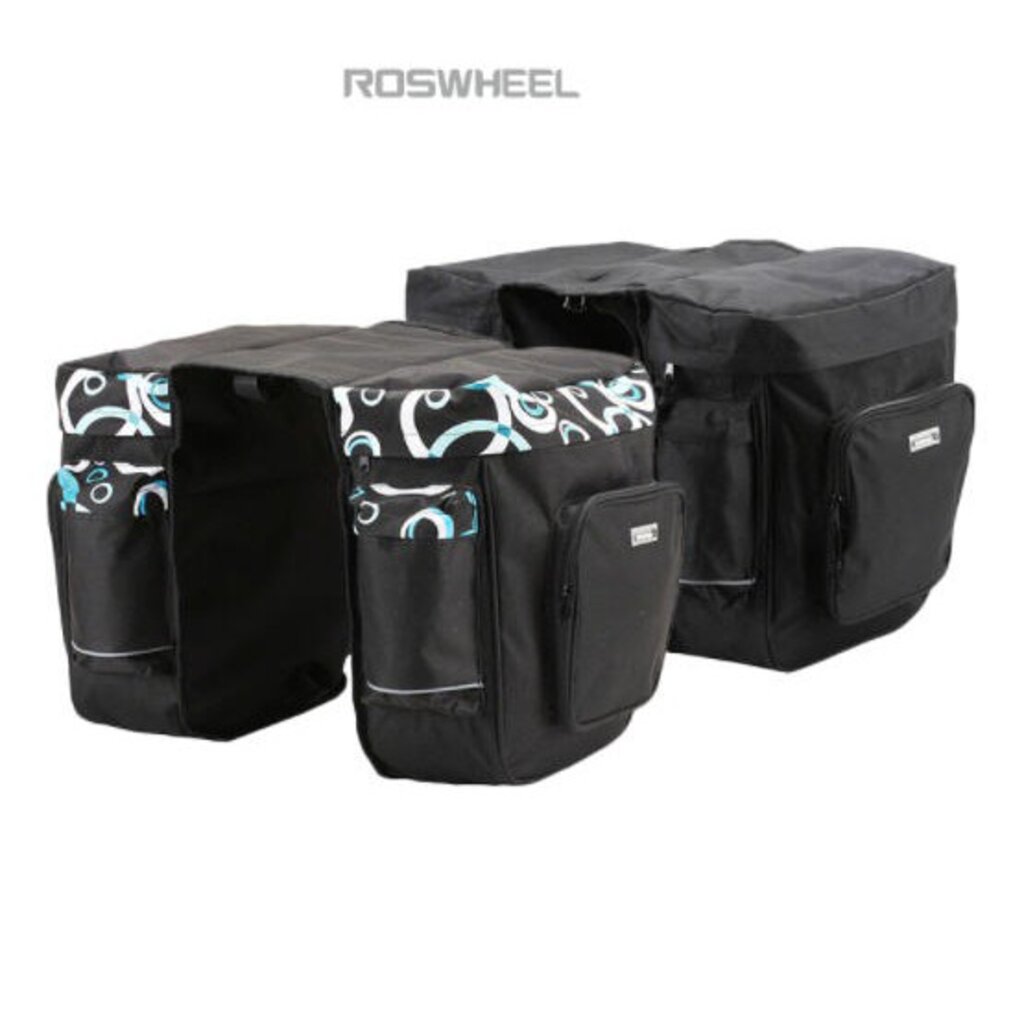 สินค้าพร้อมส่ง!!! ในไทย ROSWHEEL กระเป๋าทัวริ่งแบบสองใบวางตะแกรงหลัง : 14154