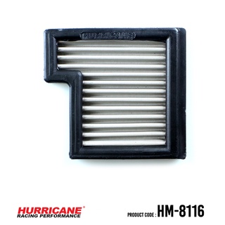 HURRICANE กรองอากาศสแตนเลส , ผ้าแดง Yamaha ( Scorpio ) HM-8116