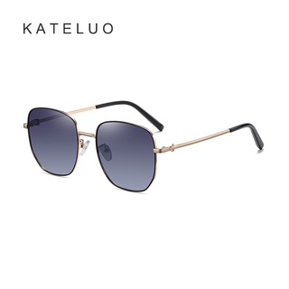 [พร้อมกล่อง] Kateluo 0739 ใหม่ แว่นตากันแดด เลนส์โพลาไรซ์ ไล่โทนสี กรอบขนาดใหญ่ แว่นตากันแดด กระชับสัดส่วน สําหรับผู้หญิง