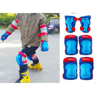 Kid Sport Protection SETเซ็ตชุดสนับเข่า สนับศอก และกันกระแทกมือ (ทั้งหมด 6 ชิ้น)