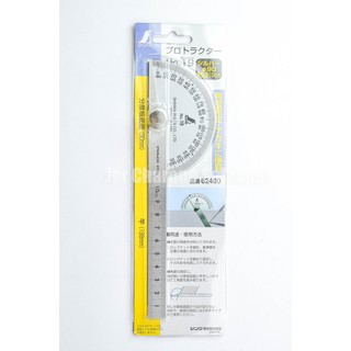 จานวัดองศา Protractor สแตนเลส SHINWA NO.19