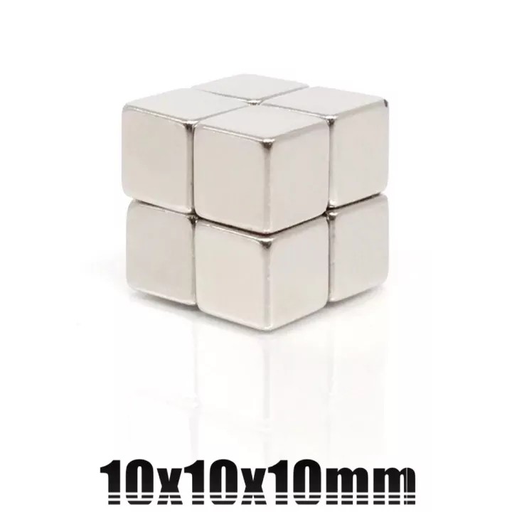 1ชิ้น แม่เหล็ก 10x10x10 มม. Magnet Neodymium 10*10*10mm แม่เหล็กแรงสูง รูปสี่เหลี่ยม ขนาด 10x10x10mm แม่เหล็กพลังสูง