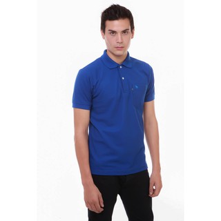 เสื้อโปโล ( polo shirt )แบรนด์ Geeko ตรากวาง สีพื้นชาย สีน้ำเงิน ( เข้ม ) gkc - 11M