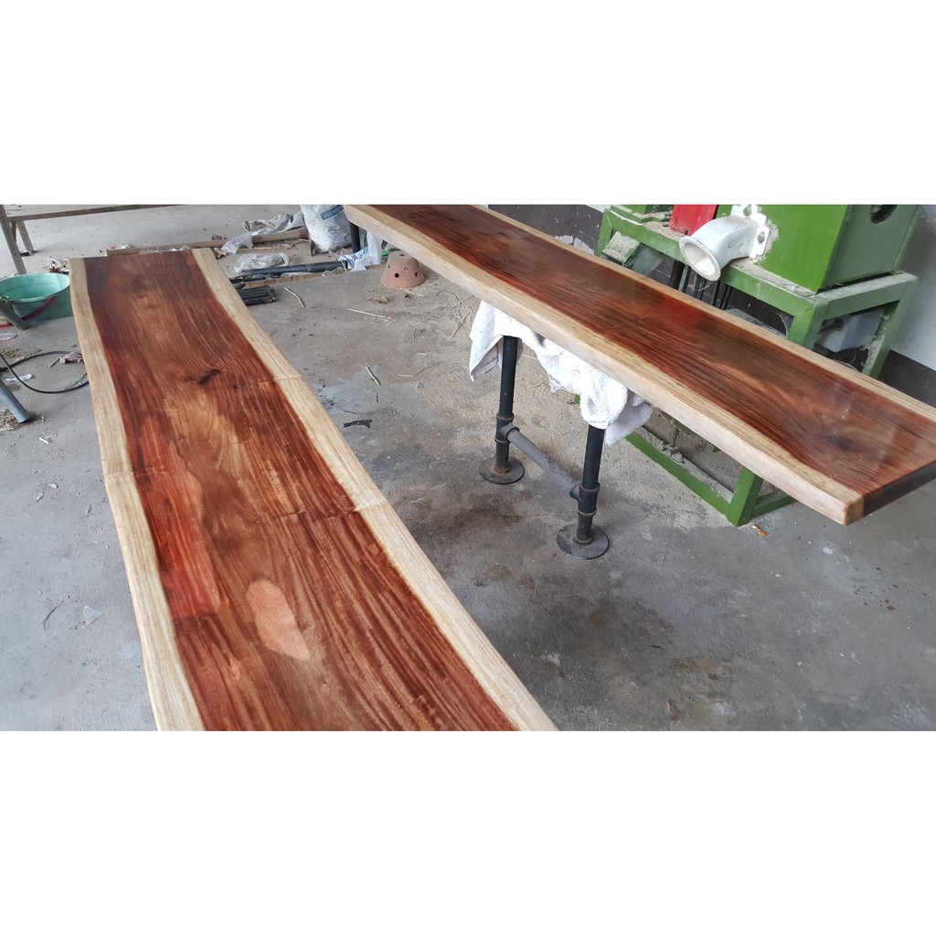 Pradoo'Siam  ท๊อปไม้ธรรมชาติ  ยาว140cm x กว้าง30-35cm 1แผ่น