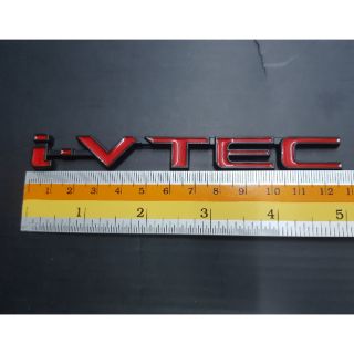 Logo T-Vtec ของรถ Honda งานเหล็ก 13×1.5cm ขอบดำ/โครเมียม