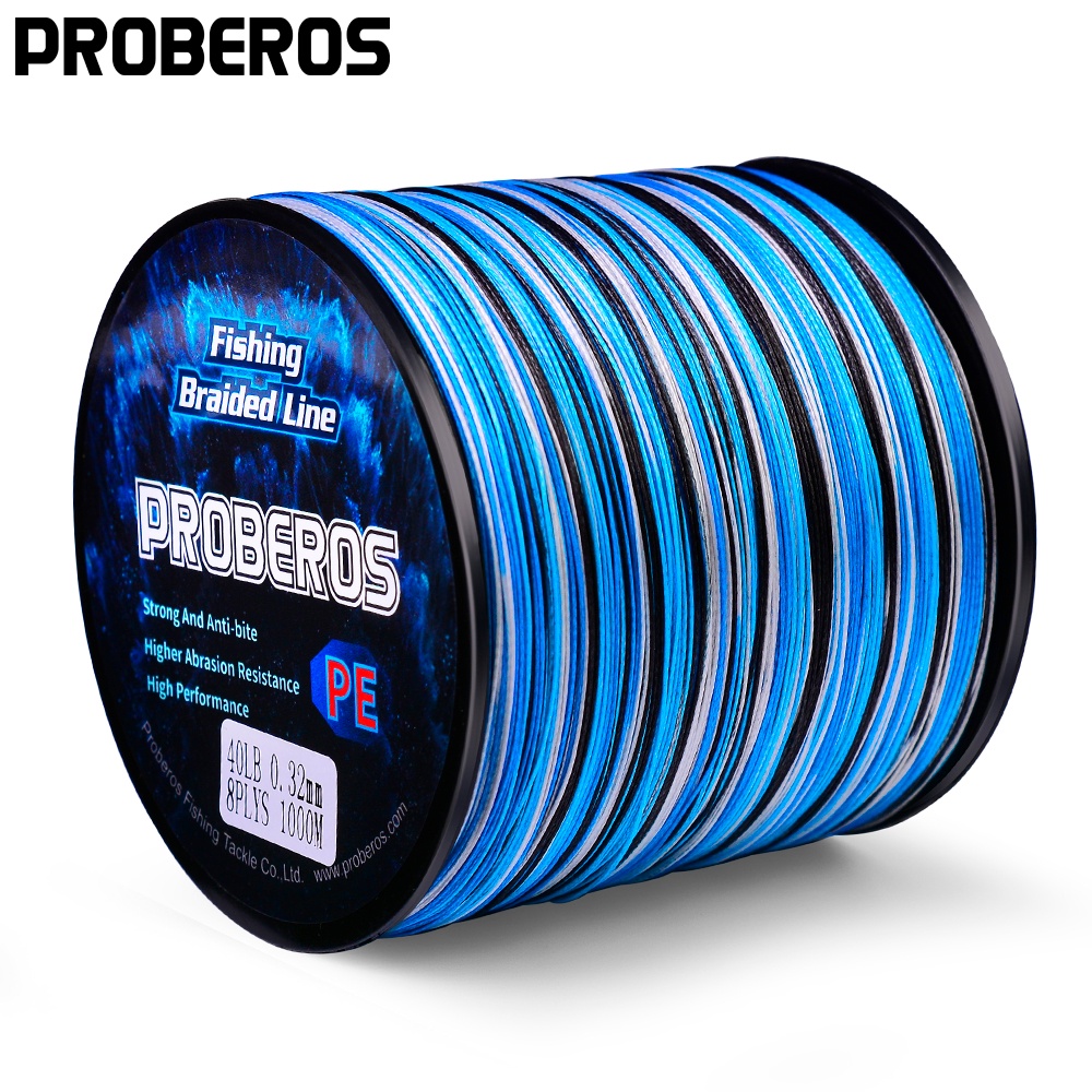 Probero 4 & 8 Braids สายตกปลา 300-500-1000M Multifilament สานสาย 10LB-100LB Smooth สาย PE สําหรับเบส Pike ตกปลา