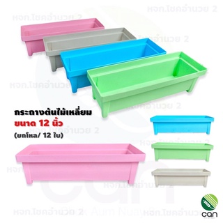 ส่งฟรี !! (ยกโหล/ 12 ใบ) กระถางเหลี่ยม ขนาด 12 นิ้ว กระถาง Bio plastic กระถางต้นไม้ ไบโอพลาสติก กระถางพลาสติก กระถางแคคตัส กระถางกระบองเพชร กระถางต้นไม้