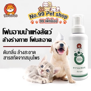 No.99🐾โฟมอาบน้ำแห้ง500ml โฟมอาบน้ำแมว ดรายแชมพูแมว หมาะสำหรับแมวที่ไม่ชอบอาบน้ำ กลิ่นหอม ขนสวย สะอาด ดับกลิ่น