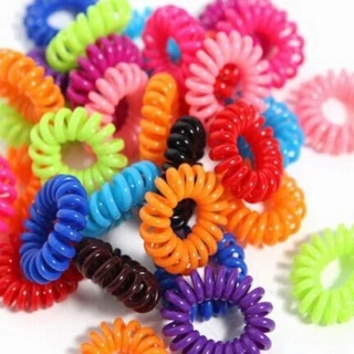 Fashion ยางรัดผมแบบเกลียวไซส์มินิ ขนาดเล็ก สไตล์เกาหลี เฉดสีน่ารัก (คละสี) พร้อมส่งจากไทย Q-117