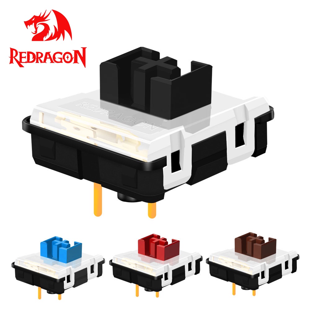 Redragon SMD RGB MX Low Profile switch 3Pin สีแดงสีดําสีฟ้าสีน้ําตาล Switche สําหรับคีย์บอร์ดเชิงกล 