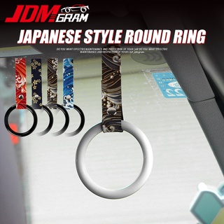 Jdm แหวนมือจับหลังคารถยนต์ ทรงกลม สไตล์ญี่ปุ่น แบบเปลี่ยน อุปกรณ์เสริม สําหรับรถยนต์