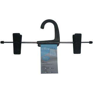 ไม้แขวนมีหนีบ HHG001-B ดำ PLIMHANGER WITH CLIPS HHG001-B BLACK PLIM