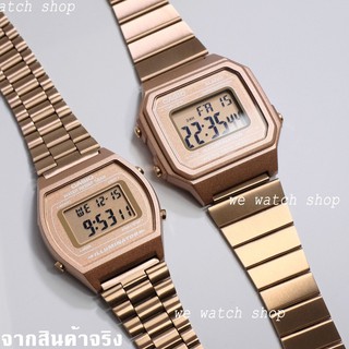 CASIO ของเเท้ CMG  เครื่องศูนย์ รุ่น B640WC-5ADF ขอบรี มน  B650WC-5ADF ทรงเหลี่ยม สีพิ้งค์ โกลด์ สายเหล็ก รับประกันศูนย์