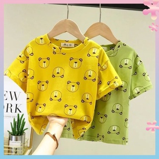 Childrens cotton short-sleeved T-shirt babys summer clothes boys and girls tops trendy childrens clothes babys half-sleeved cotton summer childrens clothes