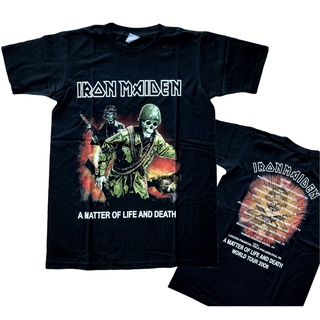 ค่าของเงินIR076 เสื้อยืดวงร็อค IRON MAIDEN ไอรอน เมเดน เสื้อวง เสื้อยืดไอรอนเมเดน เสื้อวินเทจS-3XL