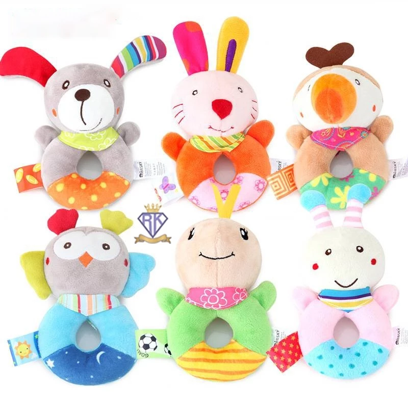 N002 ตุ๊กตาเขย่ามือรูปสัตว์ BBSKY ของเล่นเสริมพัฒนาการเด็ก มีเสียง