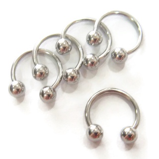 1.2mm ขาย 1 ชิ้น Punk Lip Rings Tragus Jewelry Body Piercing Circular Stainless Steel Stud Earrings Fashion Septum Nose