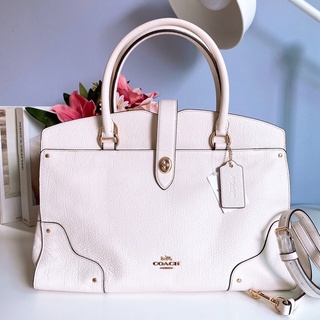 🤣🥰 พร้อมส่งกระเป๋าสีขาวหนัง NEW COACH MERCER SATCHEL IN GRAIN LEATHER