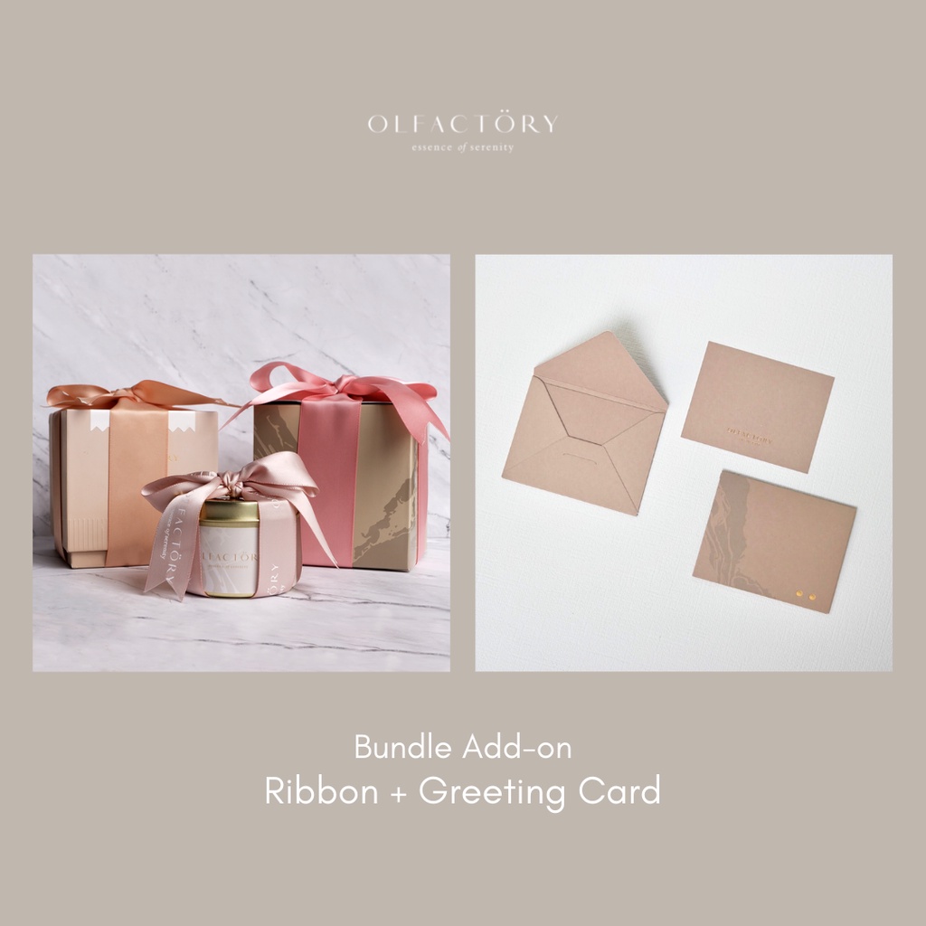 คอลเลกชันของ Olfactory เพิ่ม - บน: การ์ดริบบิ้นและอวยพร