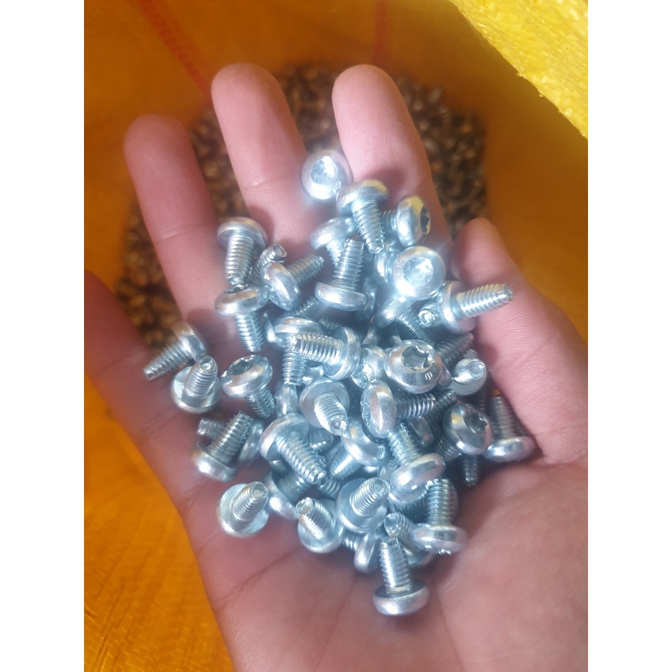 สกรูสร้างตัวเองด้วยเกลียวอบและหัวผลไม้ดาวชุบสังกะสีสีฟ้าและสีขาว M2 M3 M4 M5 M6, M6X15, M6X20, M6 X1