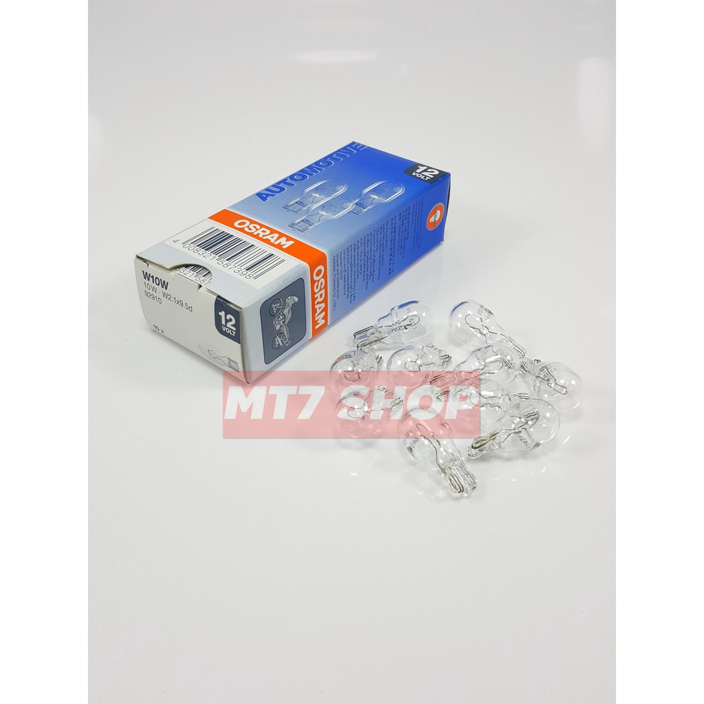 หลอดไฟเลี้ยว สีใส OSRAM W10W 12V10W (92910) (10หลอด) | Shopee Thailand