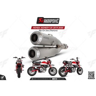 ท่อแต่ง Akrapovic Exhaust Slip-On Line (Titanium) HONDA MONKEY125 2019-2020