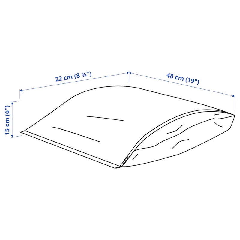 PÄRKLA ถุงซิบสำหรับใส่รองเท้า  Shoe bag 48x22 cm ikea
