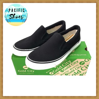 GOLDCITY รองเท้าผ้าใบชาย SLIP ON รุ่น 1285 สีดำ