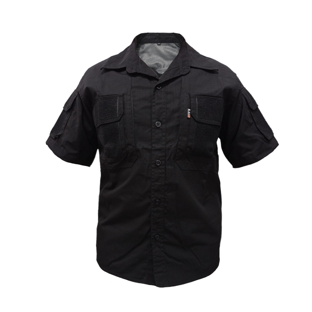 KEMEJA Tactical/Pdh/5 เสื้อเชิ้ตแขนสั้น Scipstop Check สีดํา สีขาว