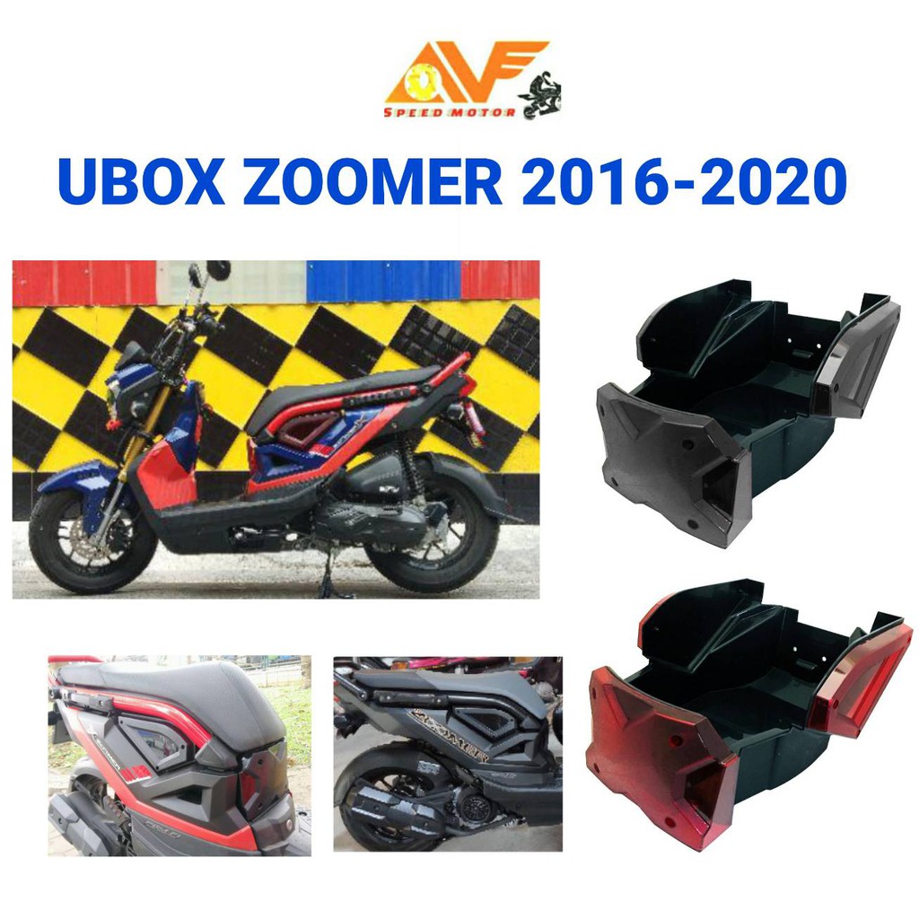 🔥HOT🔥👉กล่องใส่ของใต้เบาะ ZOOMER ALL NEW 2016-2023 UboxZoomer X กล่องซูมเมอร์ UBOX ตะแกรงใต้เบาะ กล่อ