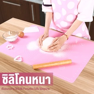 จัดส่งภายใน 24 ชั่วโมง แผ่นซิลิโคนนวดแป้ง เบเกอรี่ แผ่นรองนวดแบบหนา ขนาดใหญ่