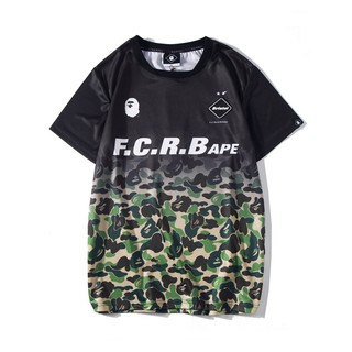 Bape x f.c.r.b เสื้อยืดแขนสั้นระบายอากาศ