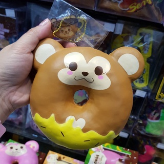 SALE สกุชชี่ โฟมบีบ สโลว์ นุ่ม บีบมันส์ Squishy Toy Donut Monkey Punimaru - Brown ลิงโดนัท สีน้ำตาล มีกล่อง