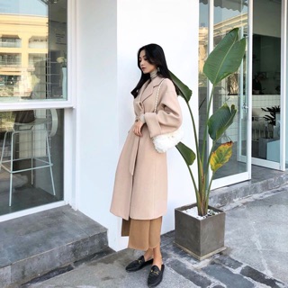 Camel coat (พร้อมส่ง)