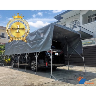 เต็นท์จอดรถพับเก็บได้ เต็นท์จอดรถสำเร็จรูป CARSBRELLA รุ่น SUNSHINE A (สูง 235 Cm.) โครงสร้าง ผลิตจากเหล็กกัลวาไนซ์