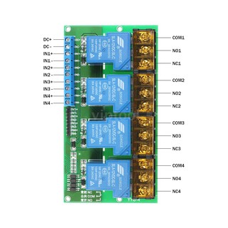 4 - channel dc 12v 30 a บอร์ดโมดูลรีเลย์ควบคุมความสูง/ต่ําทริกเกอร์