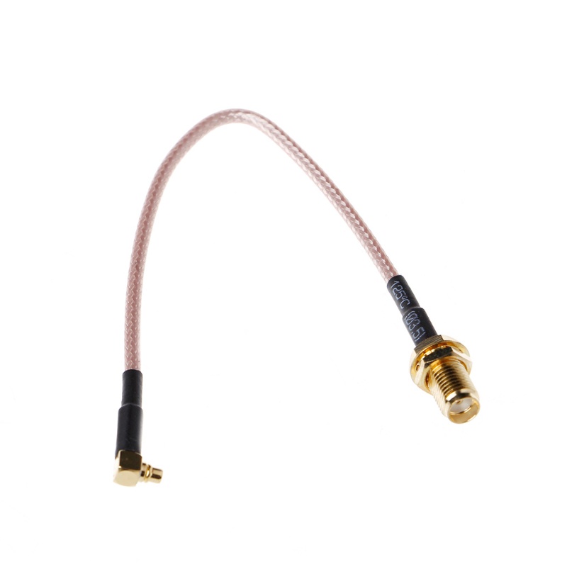 XU SMA หญิงถึง MMCX ชายมุมขวา Pigtail สาย RG316 15 ซม. 6
