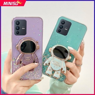 เคสโทรศัพท์มือถือ ลายนักบินอวกาศ 3 มิติ ประดับกลิตเตอร์ สําหรับ VIVO V25 V25E V23 V23E V23Pro V21 V21E V20 V20SE V20Pro V19 V17