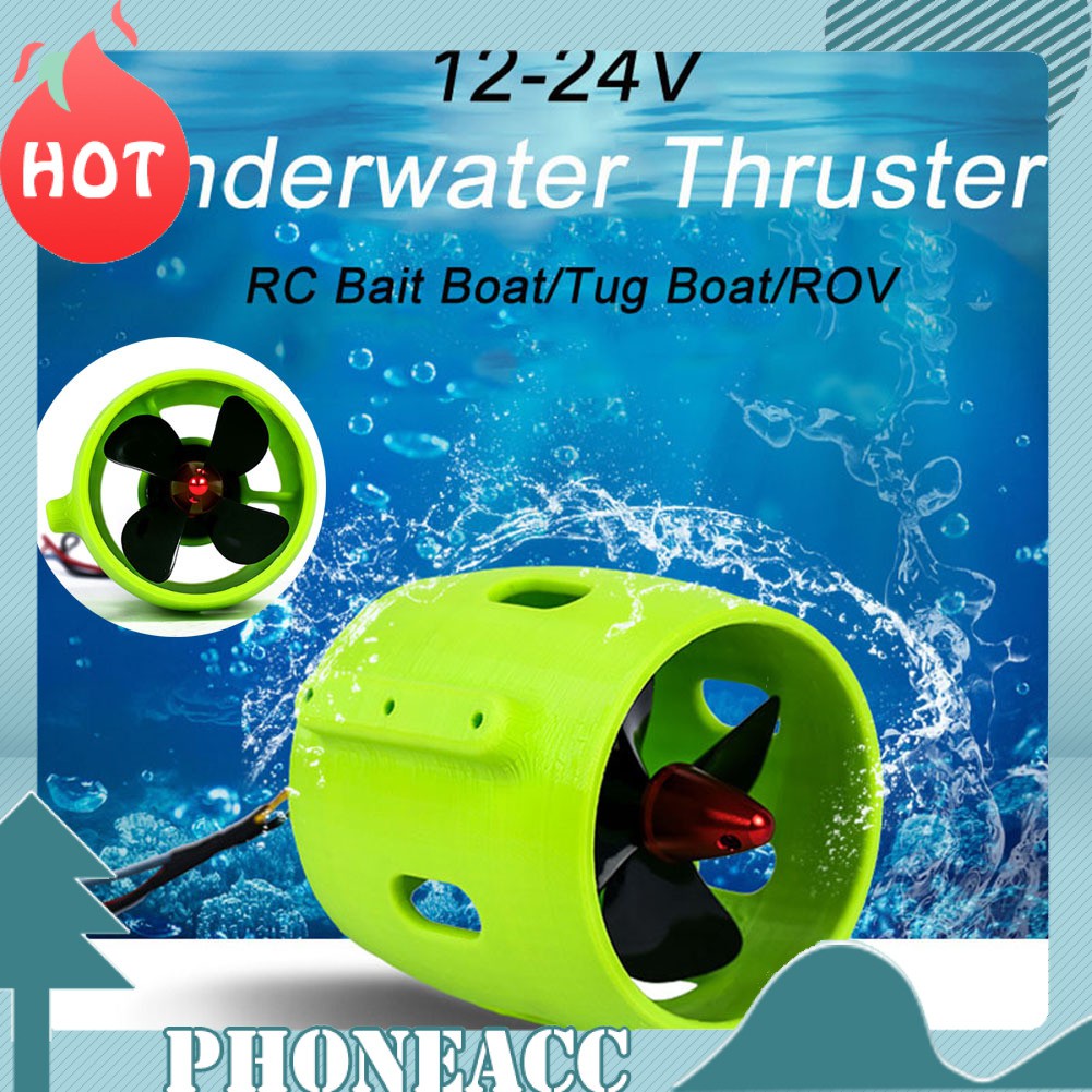 <PHONEACC TOY>12-24V 20A Brushless Motor 4 Blade Underwater Thruster RC Bait Boat Accessory