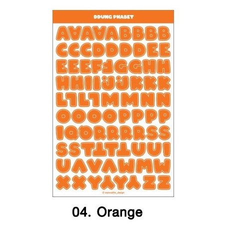 DDUNG Fat Alphabet Sticker Basic สติ๊กเกอร์ตัวอักษรภาษาอังกฤษ