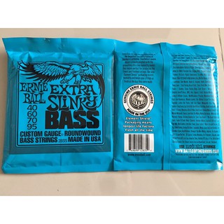 ERNIE BALL สายกีตาร์เบส 4 สาย (.040 - .095) แถมฟรี ปิ๊ก 2 ชิ้น