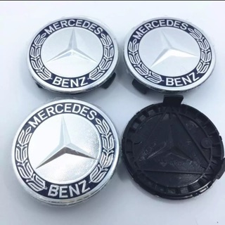 ฝาครอบดุมล้อ benz mercedes 75mm สีดำ