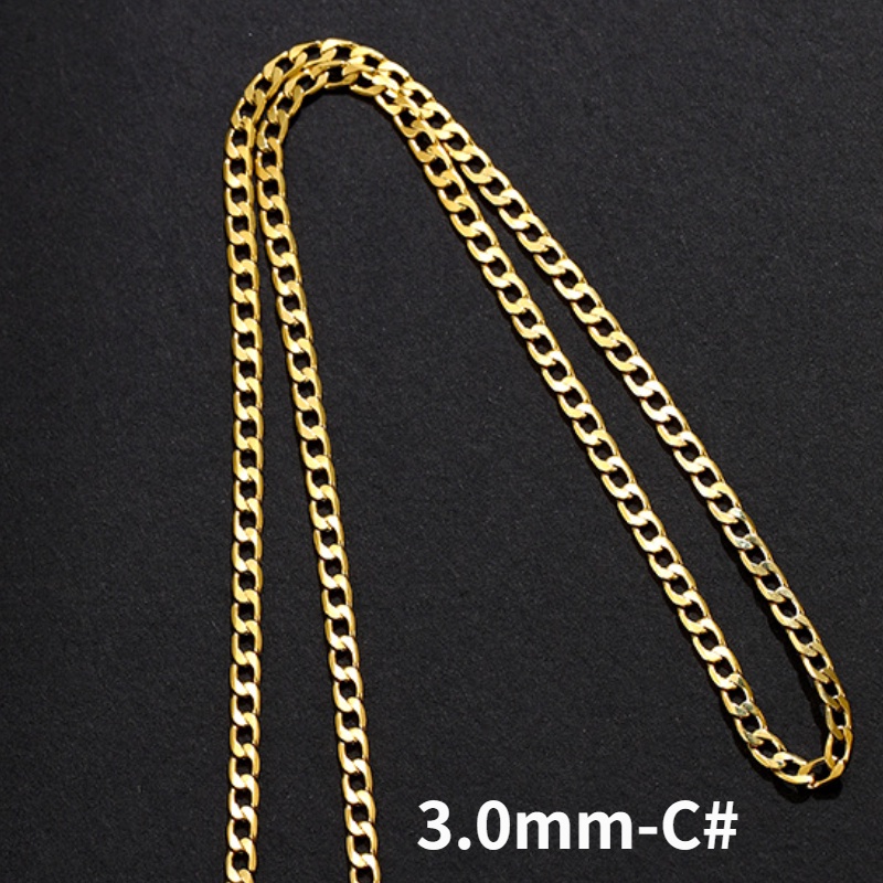 สร้อยคอลายทองคำ 18K สำหรับทั้งชายและหญิง ทำจากเงิน S925 พร้อมจี้ หลากสไตล์ให้เลือก ราคา ถูกที่สุด ดีลบีเคเค แกลเลอรีภาพที่ 5