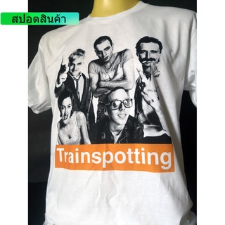 เสื้อวงนำเข้า Trainspotting 1996 Film Movie Punk Skinhead Retro Style Vintage T-Shirt