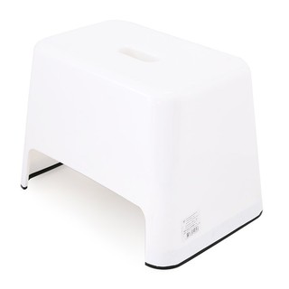 🔥สินค้าขายดี!! เก้าอี้เหลี่ยมทรงเตี้ย สีขาว Square Plastic Stool White Color