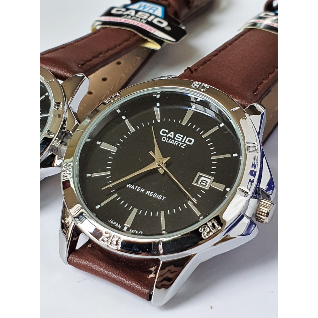 casio💖นาฬิกาผู้หญิง สายหนัง กันน้ำ วันที่ นาฬิกาข้อมือหญิง นาฬิกาcasioหญิง คาสิโอ้ผู้หญิง สีน้ำตาล แสดงวันที่ RC617/1